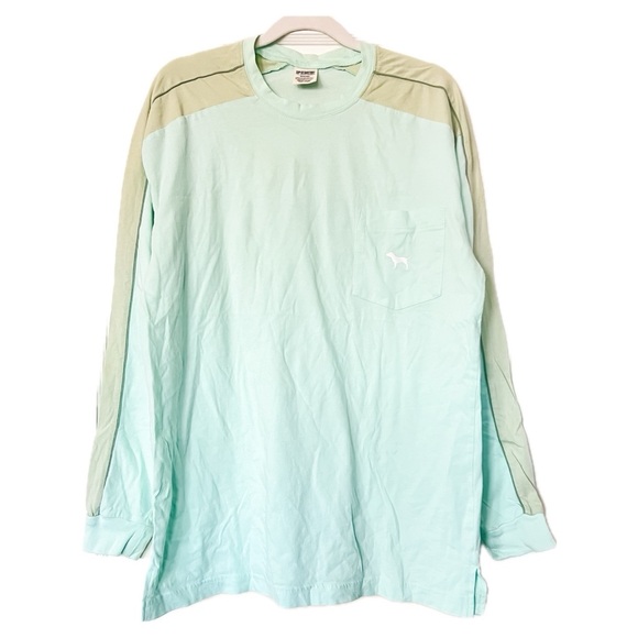 Victoria’s Secret PINK Mint Two Tone Long Sleeve Tee | M - Picture 8 of 8